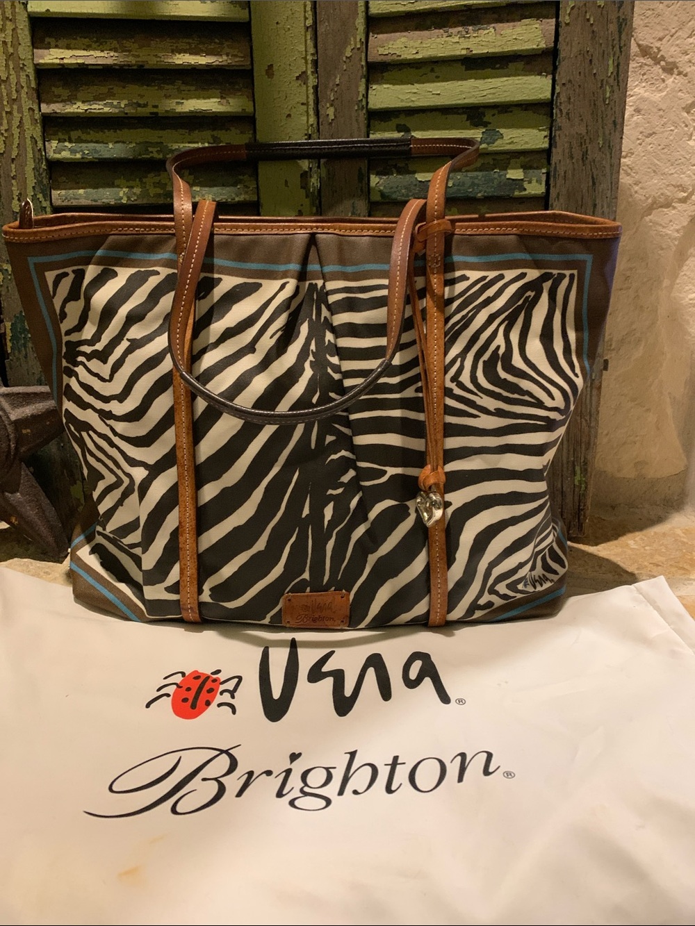 Brighton Handbag Vera Large Tote Animal Print